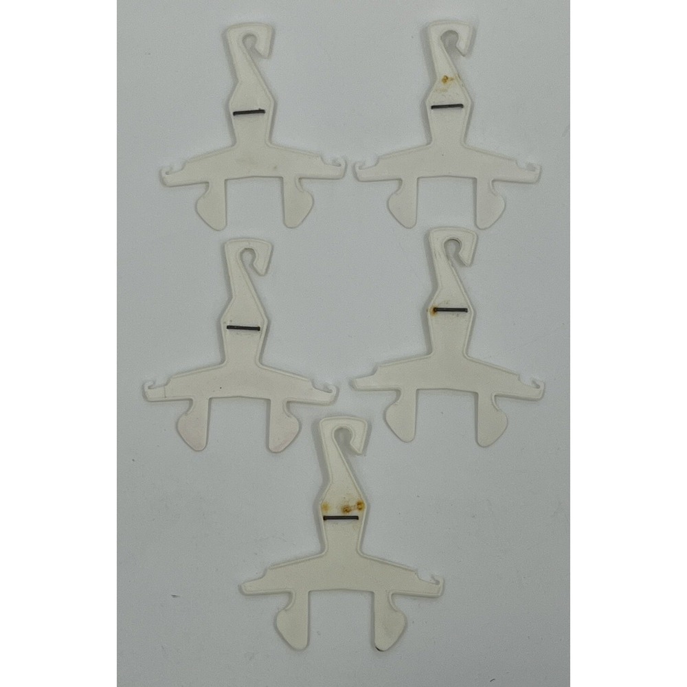 Vintage Mattel Barbie Doll Size Original White Fashion PAK Hangers Lot of 5